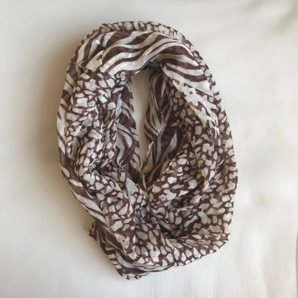 Patterned Infinity Scarf, OS